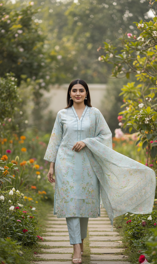 Rich Berry Magenta Crepe Silk Suit with Dupatta - Printed Floral Design for Formal, Wedding & Party Wear in UK | Pakistani Suits