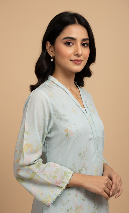 Rich Berry Magenta Crepe Silk Suit with Dupatta - Printed Floral Design for Formal, Wedding & Party Wear in UK | Pakistani Suits