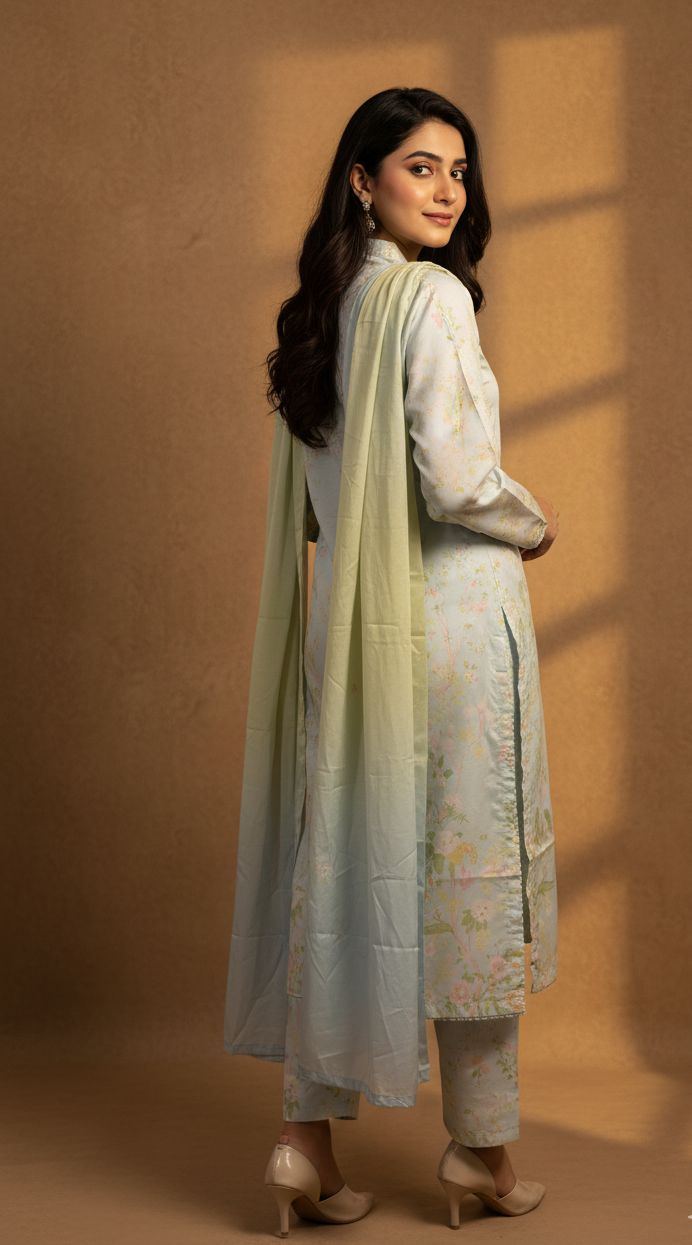 Rich Berry Magenta Crepe Silk Suit with Dupatta - Printed Floral Design for Formal, Wedding & Party Wear in UK | Pakistani Suits